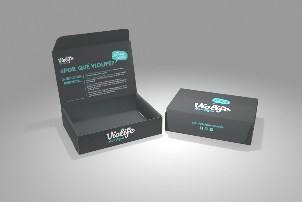 packaging violife - Cajas personalizadas para ecommerce