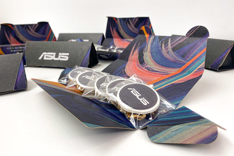 portfolio diseño impresión packaging hotwire presentación asus galleta