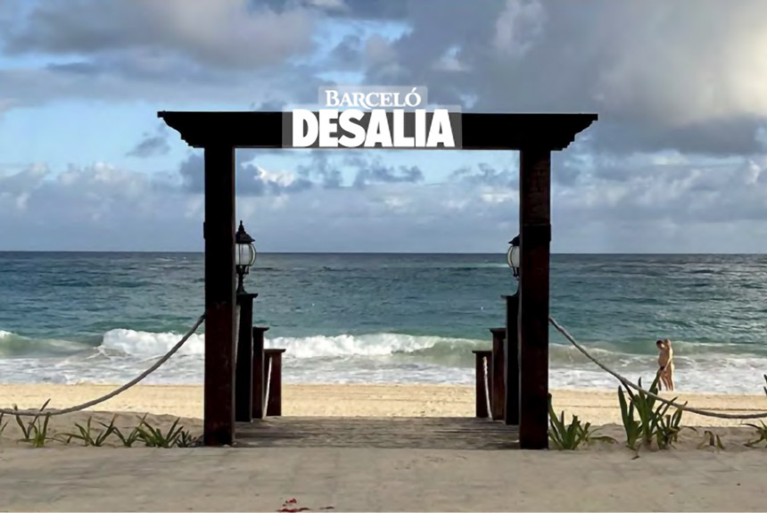produccion eventos desalia mockup arco playa 1 - Producción de eventos - Barceló - Desalia 2022